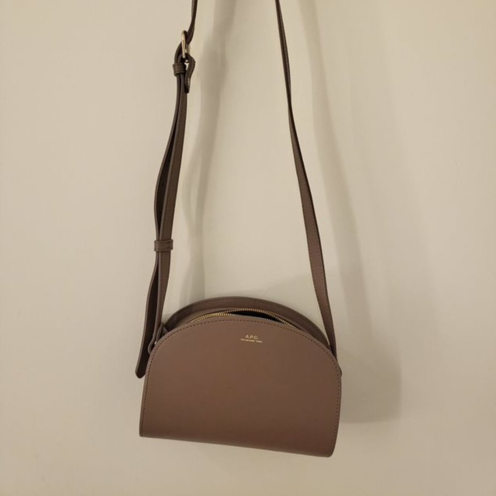 A.P.C. Demi Lune Mini Bag - Taupe